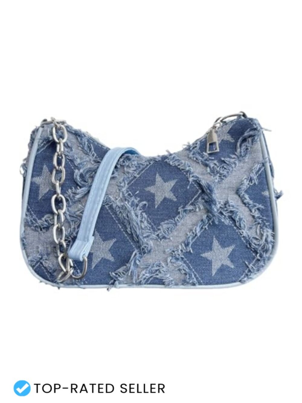 Small Denim Shoulder Bag Y2K 90s Underarm Purse Cute Retro